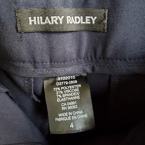 ๐2/$30 Hilary Radley Navy Blue Dress Pants Trousers - Picture 5 of 5